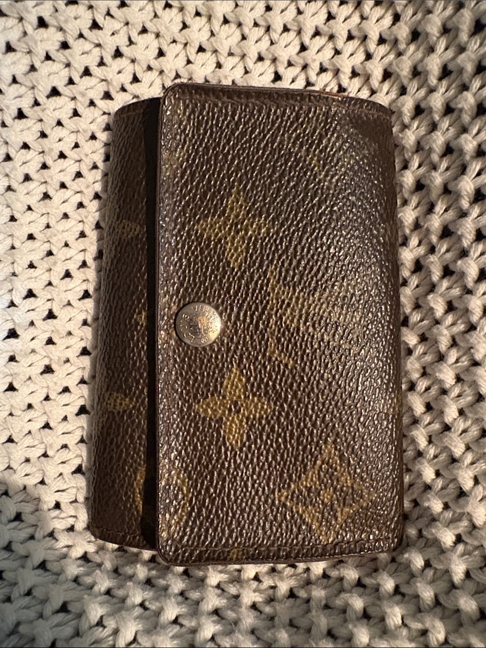 Louis Vuitton Monogram Brown & Tan Key Card Holder